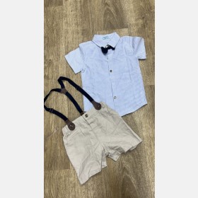 طقم شورت وقميص مع شيالات